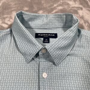 Mizzen Main Leeward Shirt XL Blue Button Down Stretch Performance Office Casual